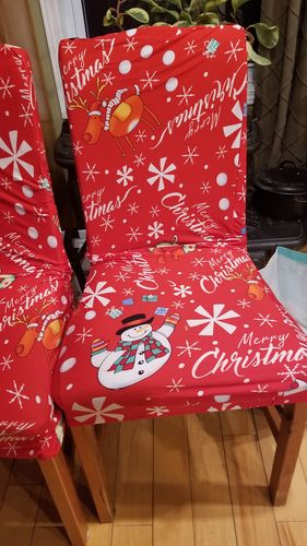 Customer photo review of Cabrexa© Christmas Chair Covers