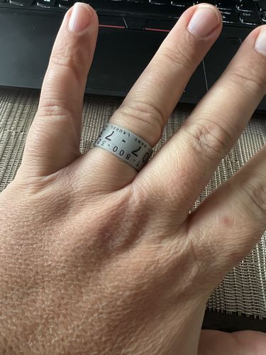 Customer photo review of Men's Silicone Duck Band Ring
