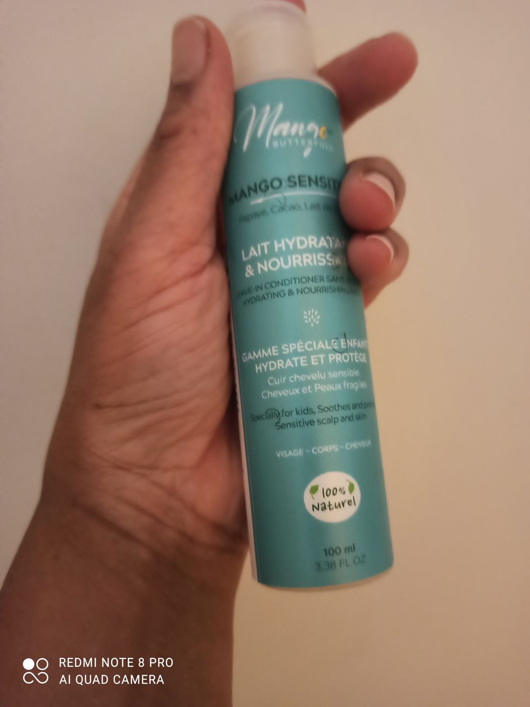 Customer photo review of Lait hydratant et nourrissant - SENSITIVE