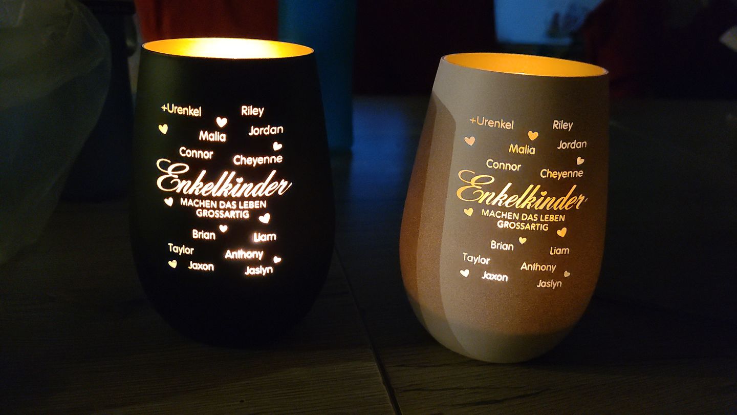 Customer photo review of Meine Enkelkinder - Großeltern-Windlicht
