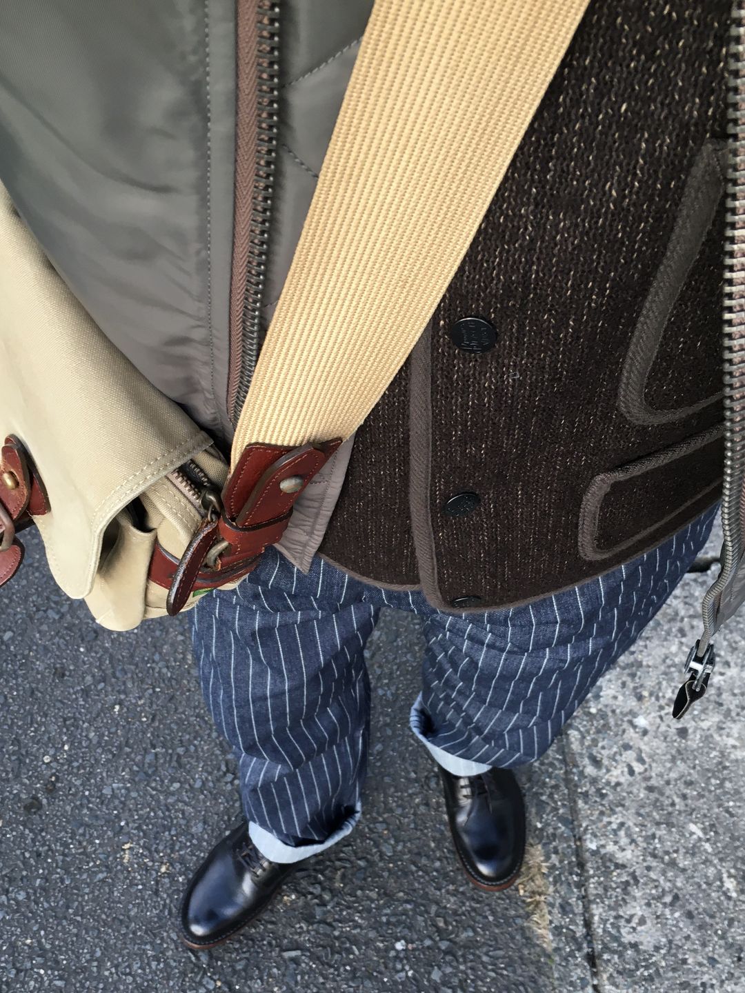 Customer photo review of ウォバッシュストライプワークパンツ