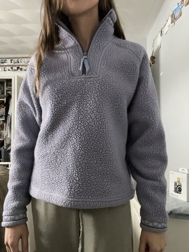 Customer photo review of LL Bean Deep Pile Fleece 1/4 Zip Sweatshirt Women's Size XS