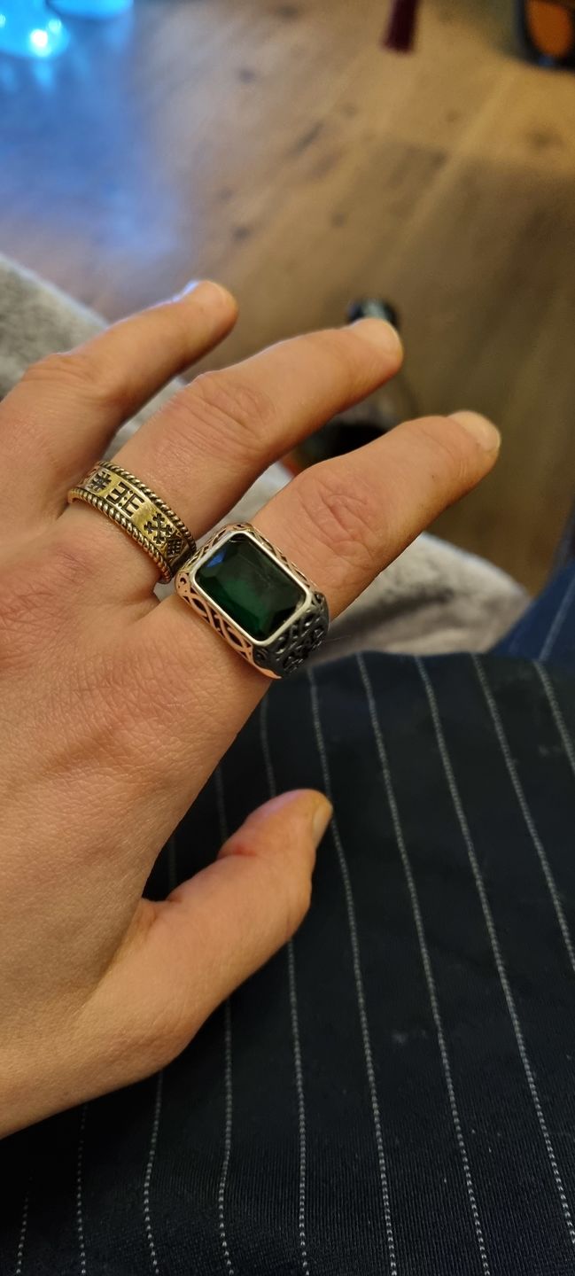 Customer photo review of GREEN GEM. - 925 SILVER
