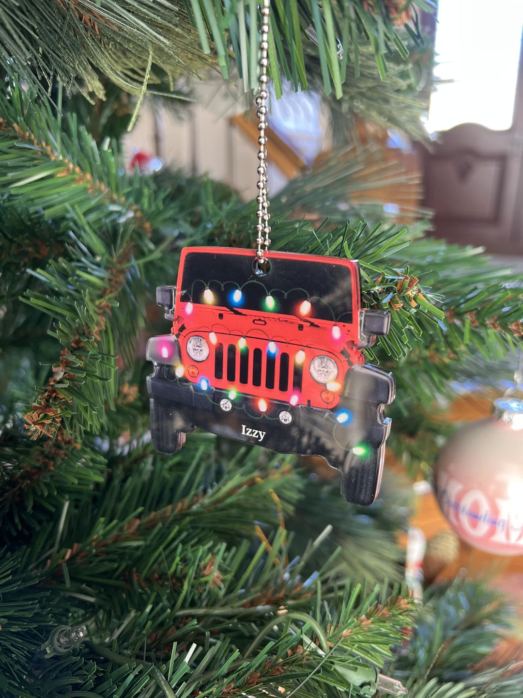Customer photo review of Personalized Car Acrylic Christmas Ornament