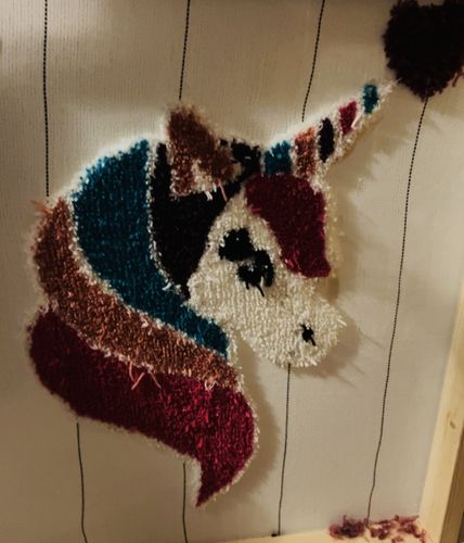 Customer photo review of Tufting Starter Kit - Cut Pile - Extra fabric