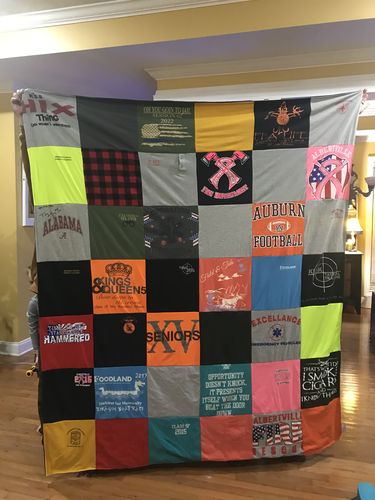 T-shirt quilt featuring auburn football team by Tammy from AL