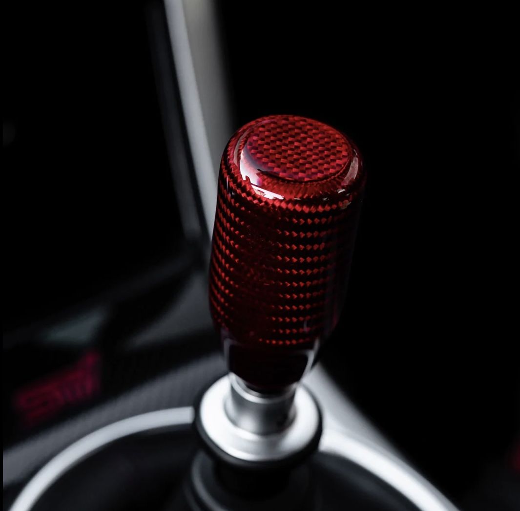 Customer photo review of Red Carbon Fiber Handle Shift Knob