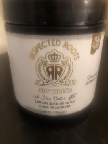 Customer photo review of Respected Roots Body Butter (Unscented for Sensitive Skin 8oz)
