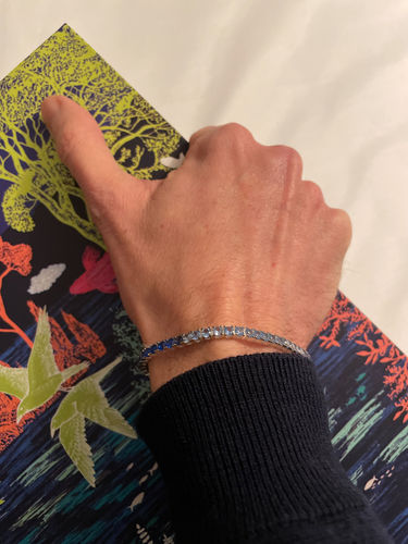Customer photo review of Tennis Bracelet - Blue Gradient