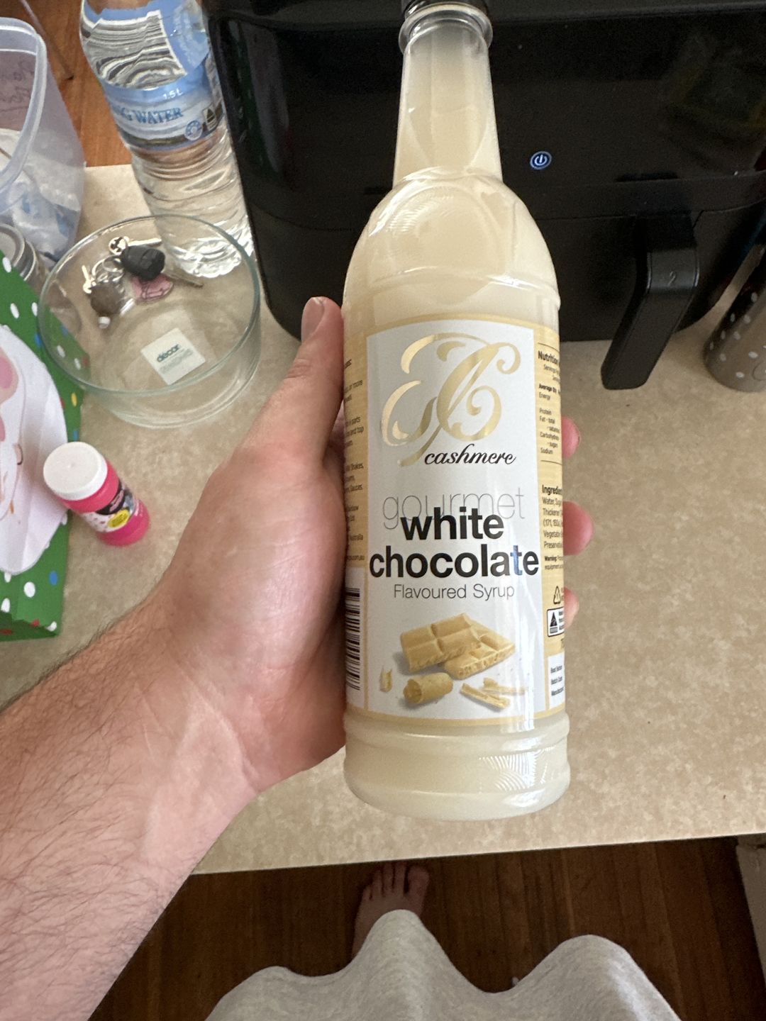 Customer photo review of White Chocolate Coffee Syrup
