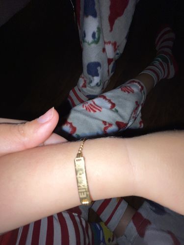 Customer photo review of 14K Baby Bracelet  👶🏼 For Engraving 👦🏼 👧 JTJ™