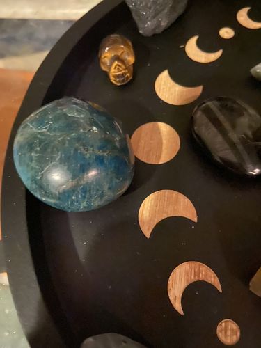 Customer photo review of Blue Apatite Pebbles- Medium