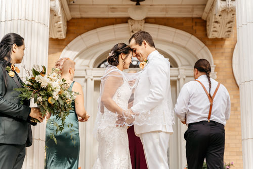 Customer photo review of The Embroidered Filipino Unity Veil
