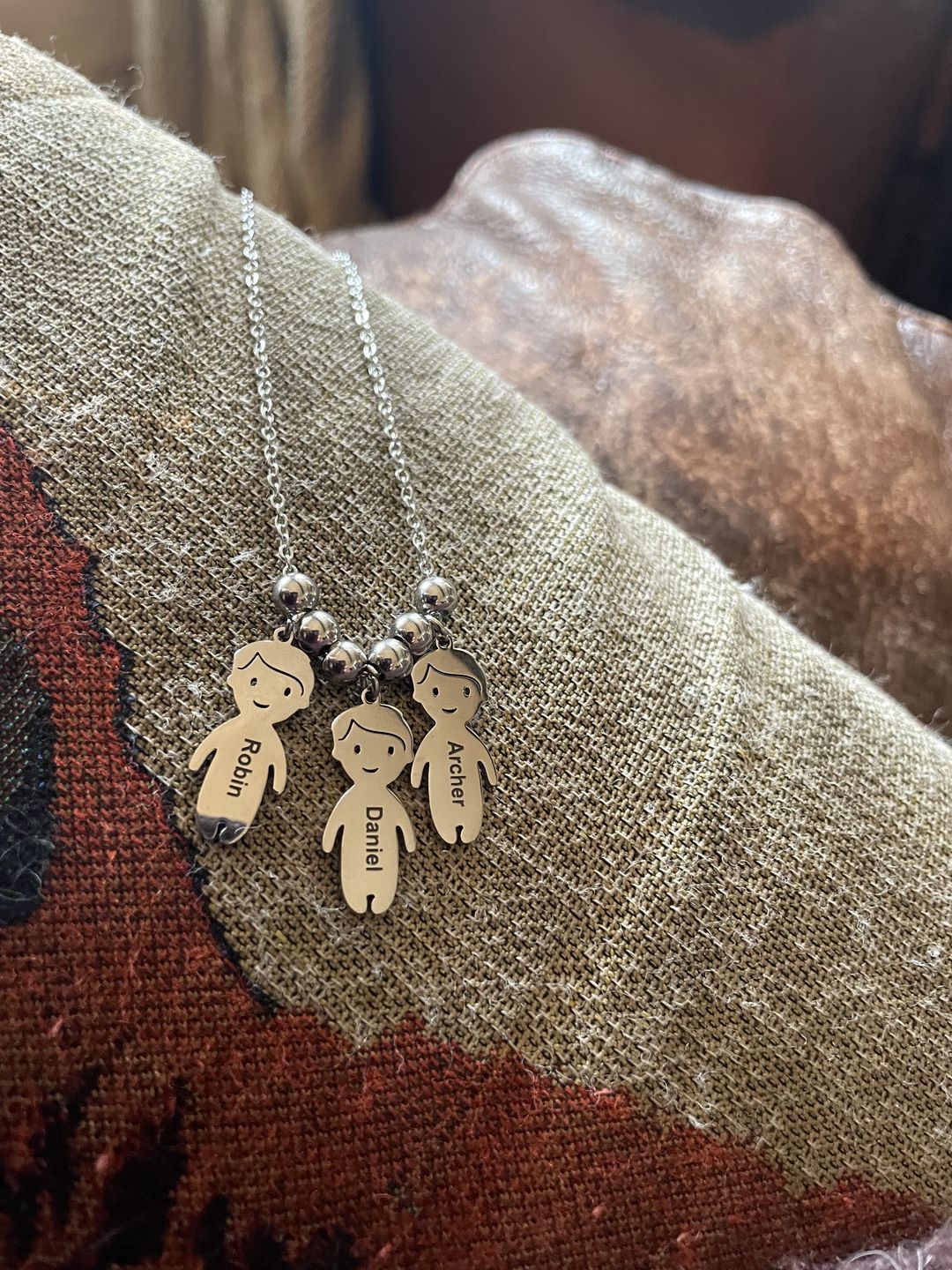Customer photo review of Personalised My Children Necklace