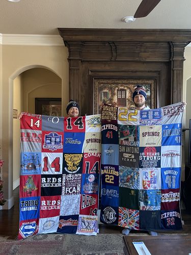 T-shirt quilt featuring texas express baseball by Tammy from TX