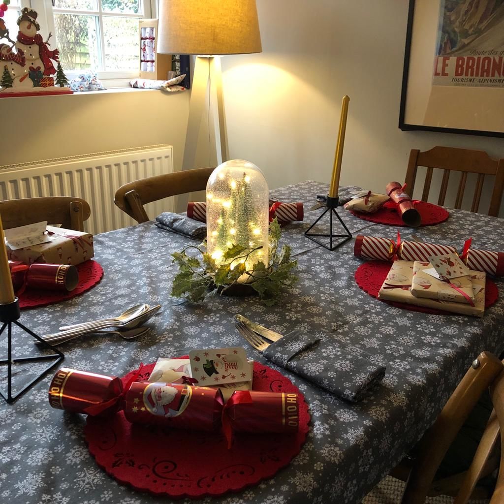 Customer photo review of All Over Snowflakes Polycotton Fabric