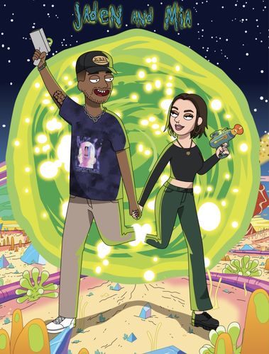 Customer photo review of 'Rick and Morty' Custom Portrait