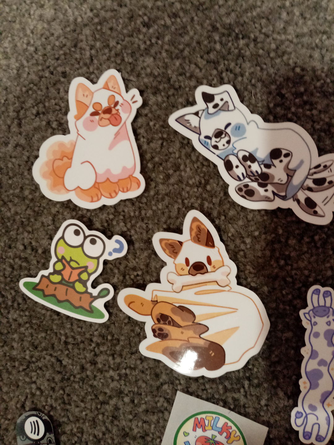 Customer photo review of Cute Ghost Puppy Stickers!