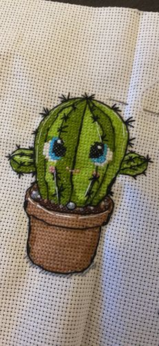 Customer photo review of Kreuzstich - Kleiner Kaktus | 10x10 cm