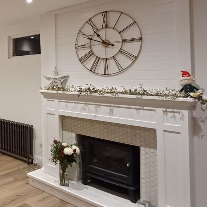 Customer photo review of Thomas Kent London. Summer House Skeleton Black & Copper Wall Clock Indoor/Outdoor