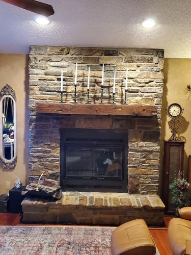 Customer photo review of Distressed Mantels