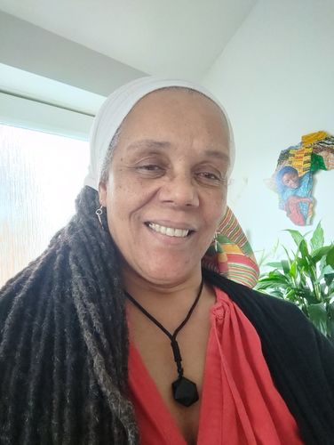 Customer photo review of Shield - Obsidian Geometric Star Necklace