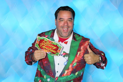 Customer photo review of Men's Christmas Print Regular Fit Long Sleeve Shirt