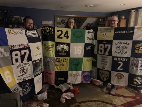 Customer photo review of Classic T-Shirt Blanket