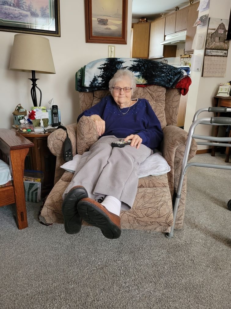 Customer photo review of 9199 Power Lift Recliner With Heat&Massage(Medium, Jacquard Chenille Light Brown)
