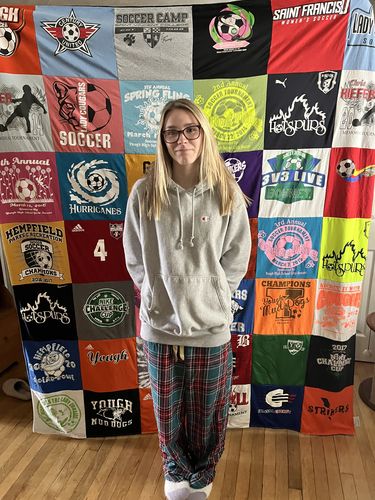 T-shirt quilt featuring hurricanes soccer team by EMILY from PA