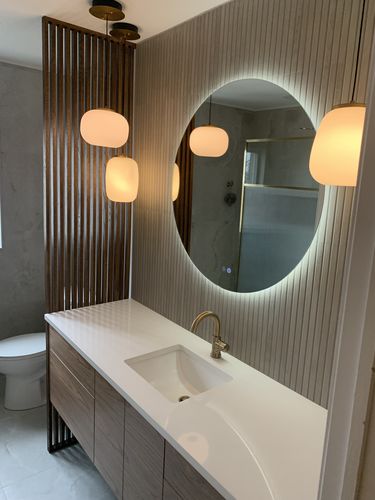 Customer photo review of Austin 72" Wall Mount American Black Walnut Bathroom Vanity