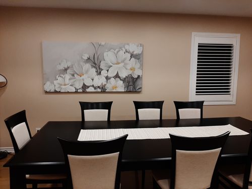 Customer photo review of 'White Flower Garden' Framed Canvas