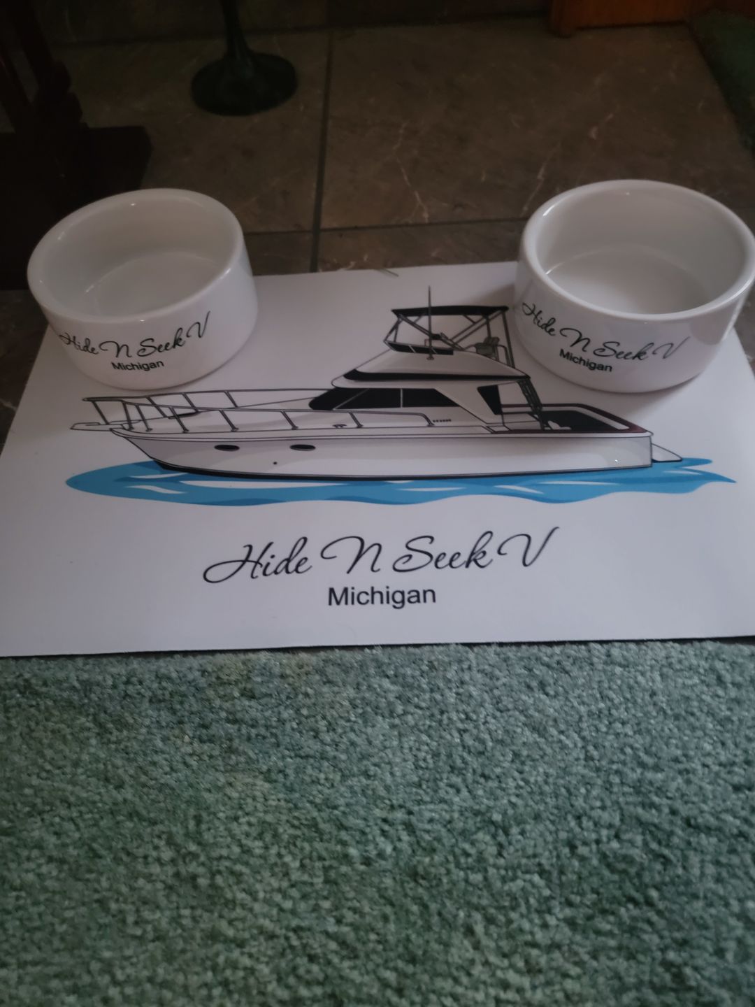 Customer photo review of Custom Pet Bowls