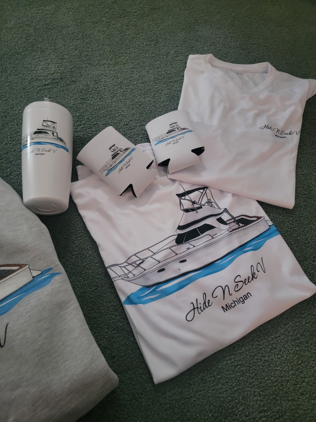 Customer photo review of Custom Boat Koozie