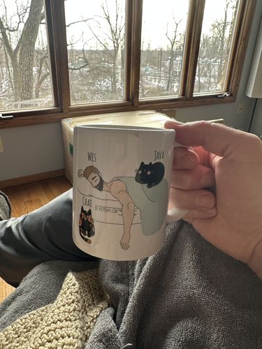 Customer photo review of Personalized Cat Dad Mug