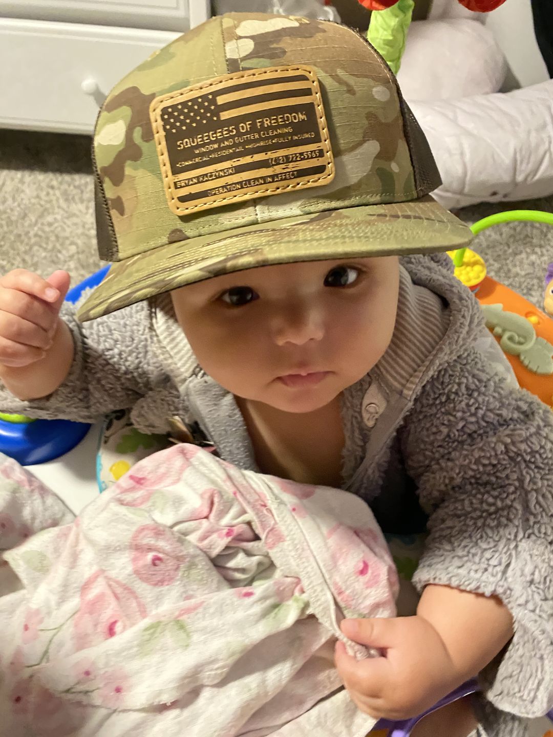 Customer photo review of Richardson 862 Camo Custom Leather Patch Hat