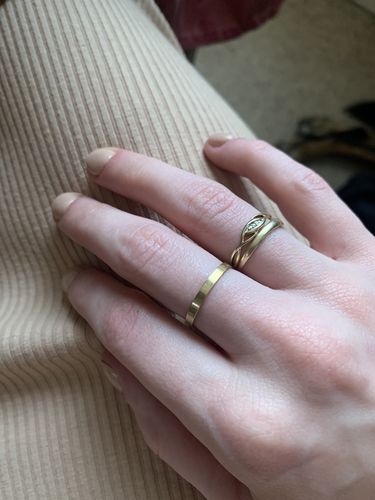 Customer photo review of Flat Band Ring