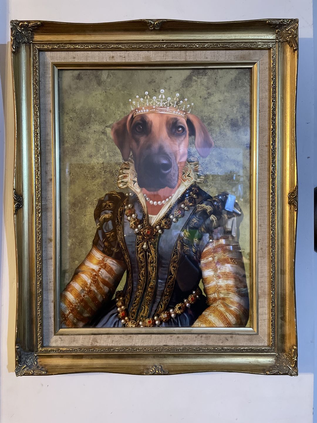 Customer photo review of The Pearl Princess: Custom Pet Portrait