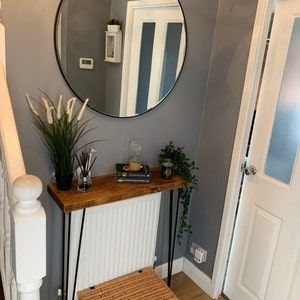 Customer photo review of Rustic Hairpin Console Table | 25cm Depth | Lengths 50cm to 100cm