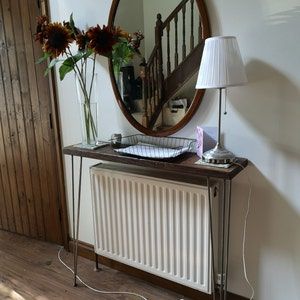 Customer photo review of Rustic Hairpin Console Table | 25cm Depth | Lengths 50cm to 100cm