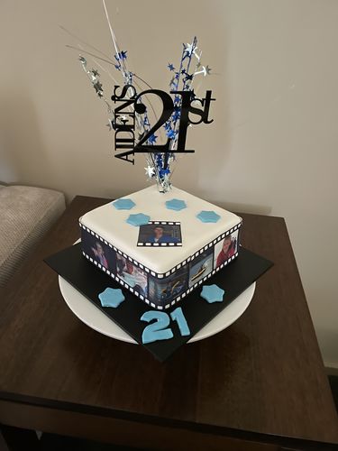 Customer photo review of Film Reel - Custom Edible Icing Image
