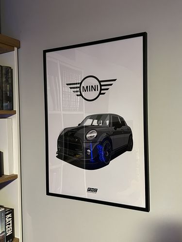 Customer photo review of Dein handgezeichnetes Fahrzeug als Poster eingerahmt