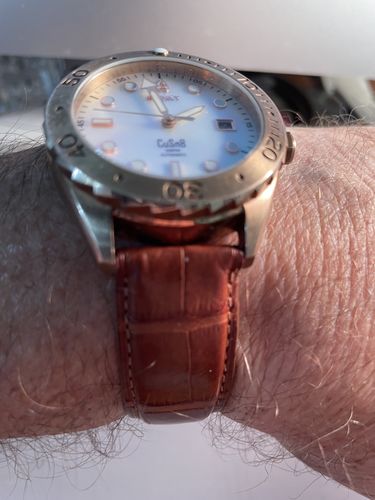 Customer photo review of Aquacy Bronze CuSn8 Men's  Mother Of Pearl Watch Automatic with Leather  200M