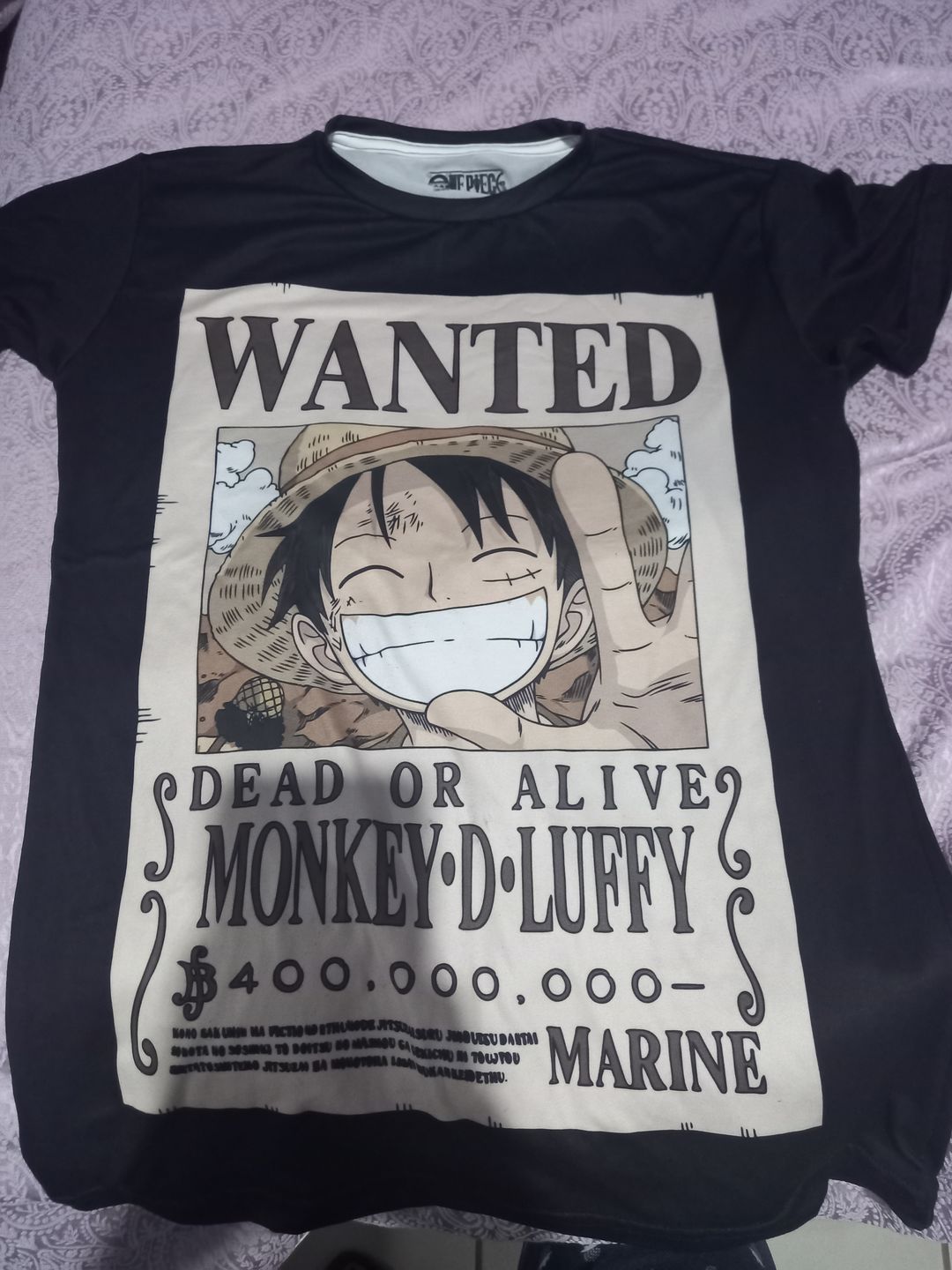 Customer photo review of Playera Pijama One Piece Recompensa Luffy