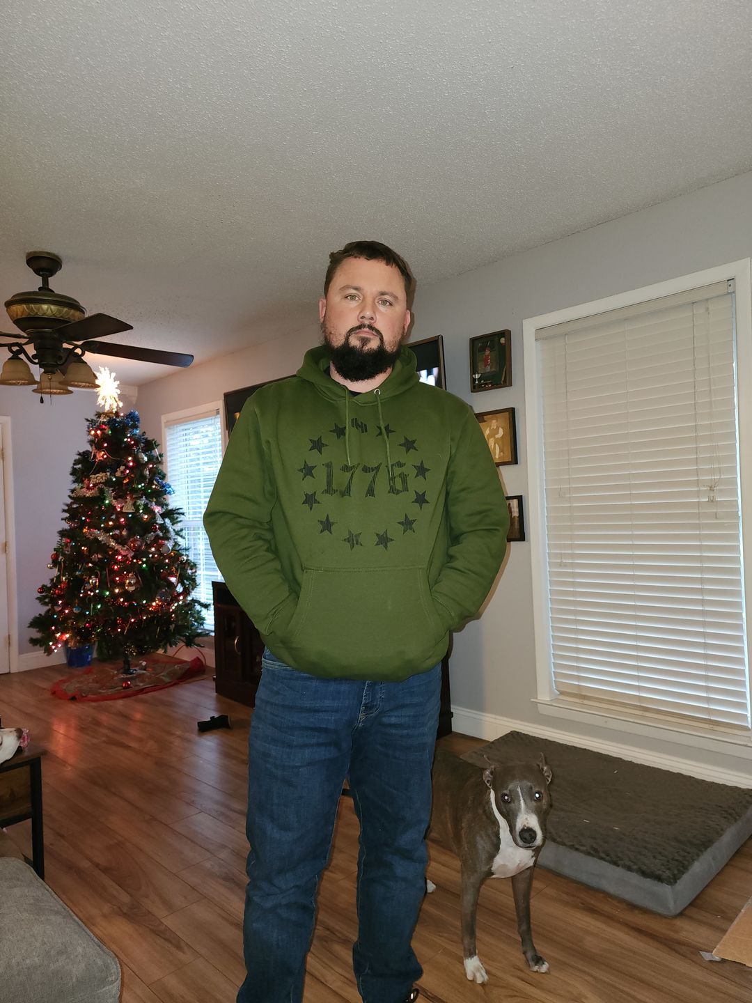 Customer photo review of 1776 Circle Stars Hoodie