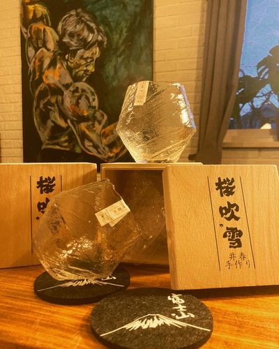 Customer photo review of Suisei - Handmade Japanese EDO Kiriko Whiskey Glass
