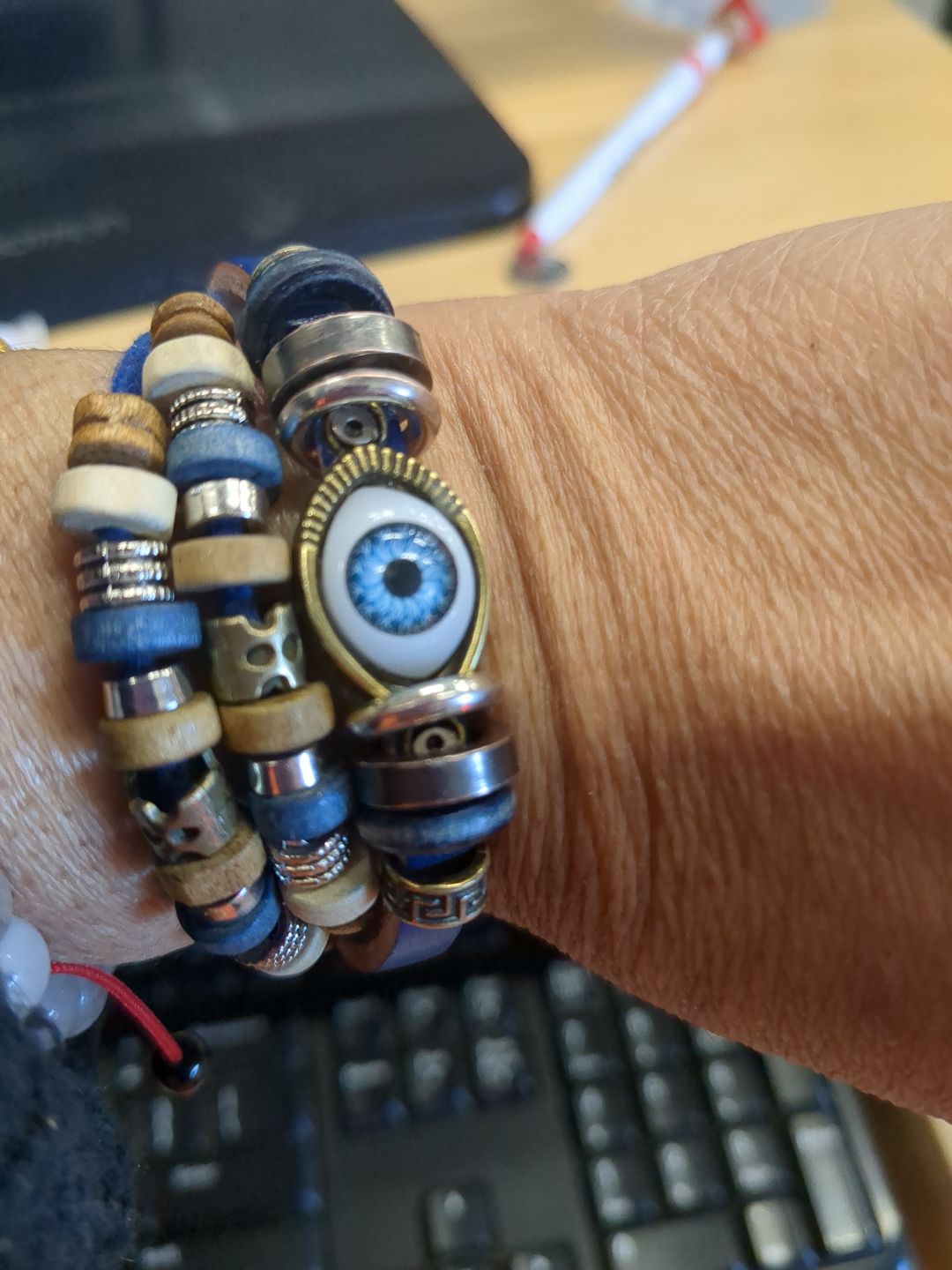 Customer photo review of Anti-jealousy Evil Eye Bracelet