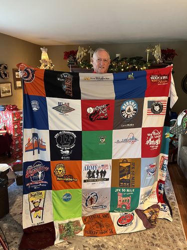 T-shirt quilt from penn state university, carroll high school by Susan from PA