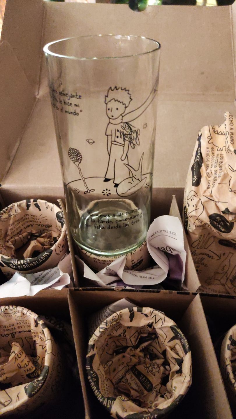 Customer photo review of El Principito Juego de 6 Vasos