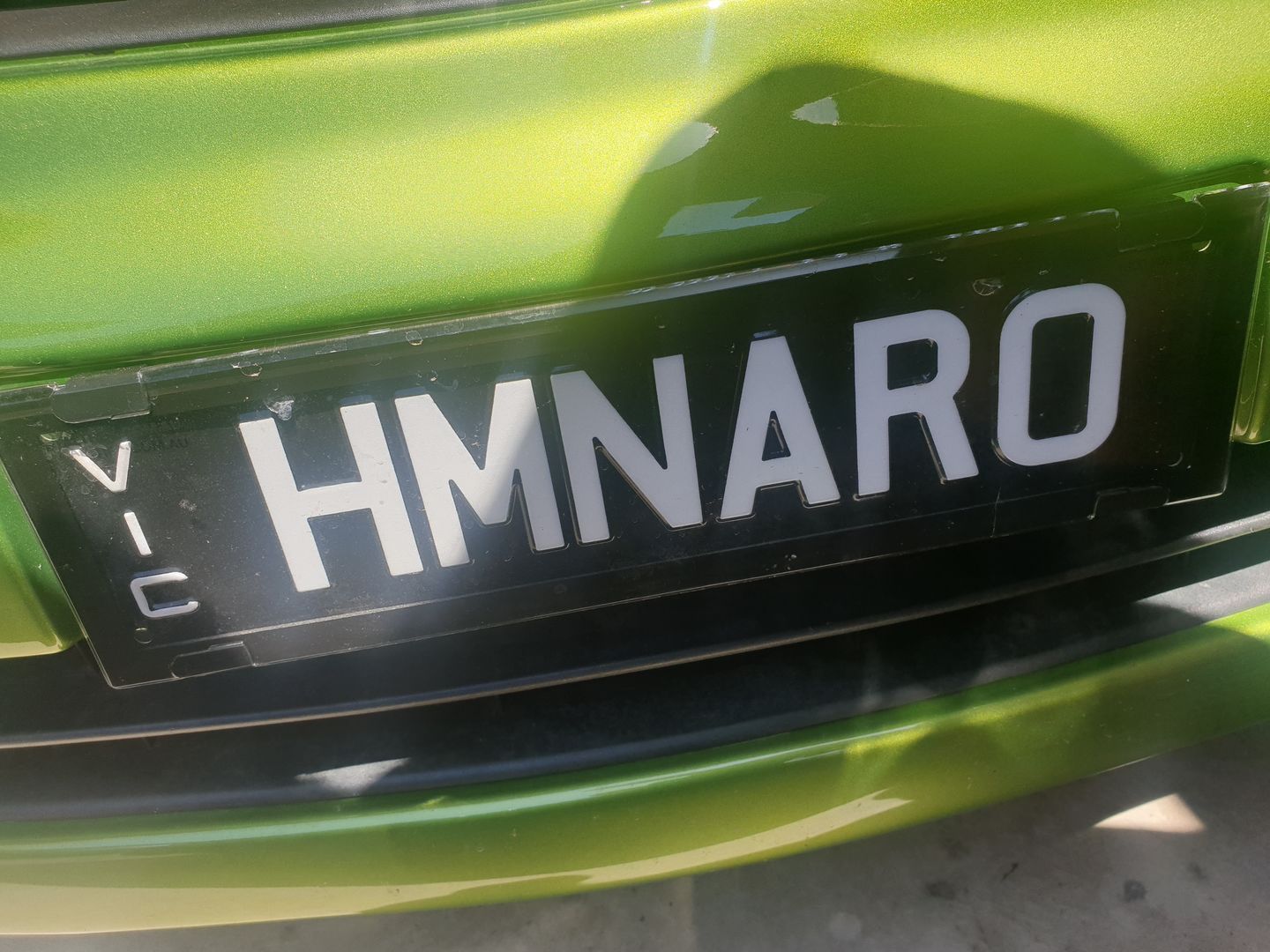 Customer photo review of VIC Deluxe Licence Plate Custom Keychain